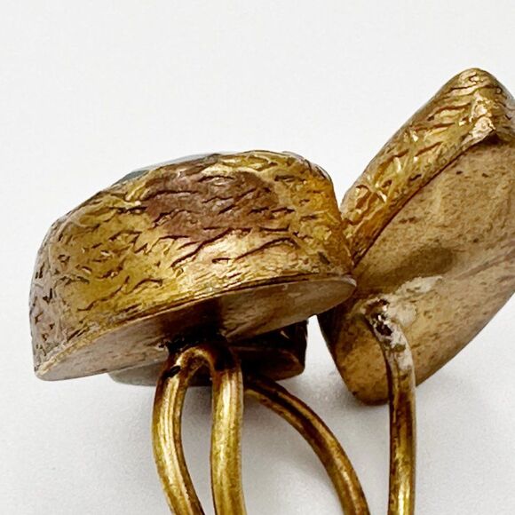 Triple Gemstone Cluster Cocktail Ring Statement Ring Brass - Picture 7 of 8